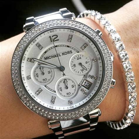 silver michael kors watch uk|Michael Kors Watch silver women's.